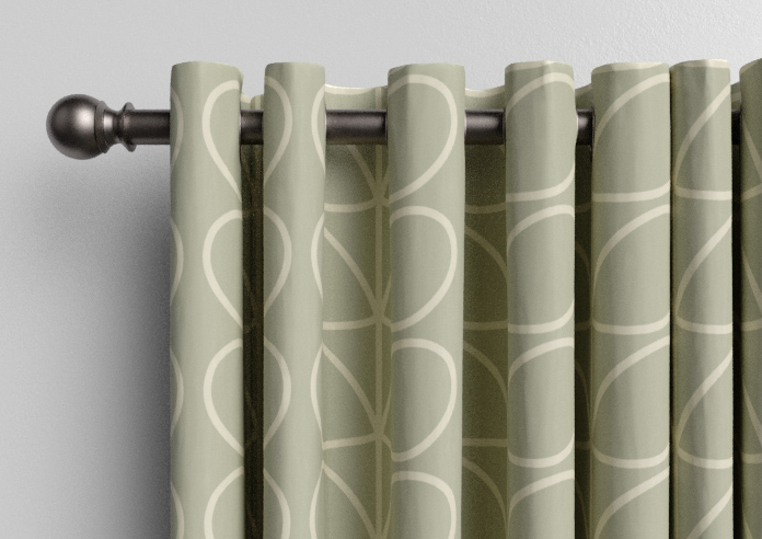 Orla Kiely Jumbo Linear Stem, Pebble - Made to Measure Curtains - Image 12